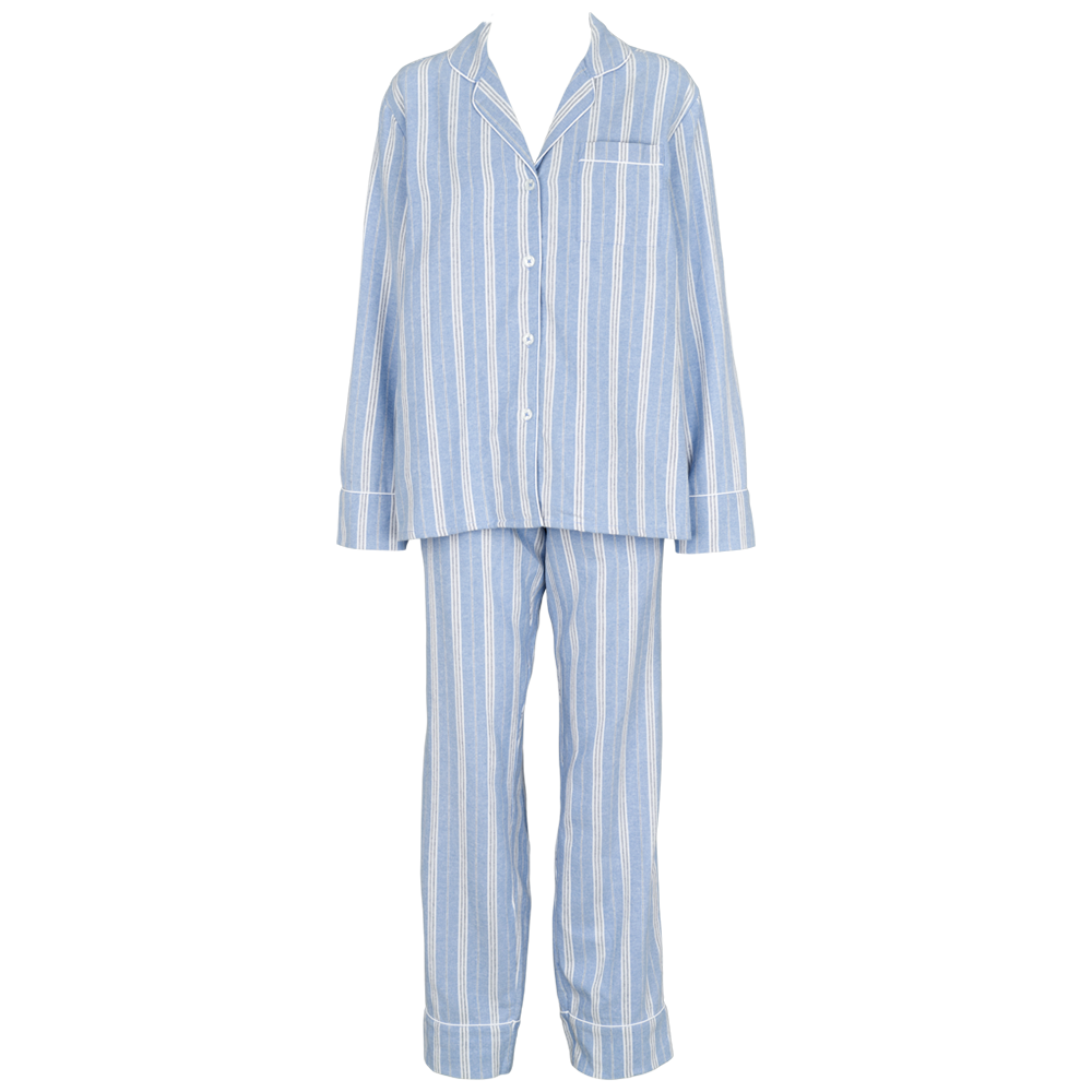 Blå stribet pyjamas