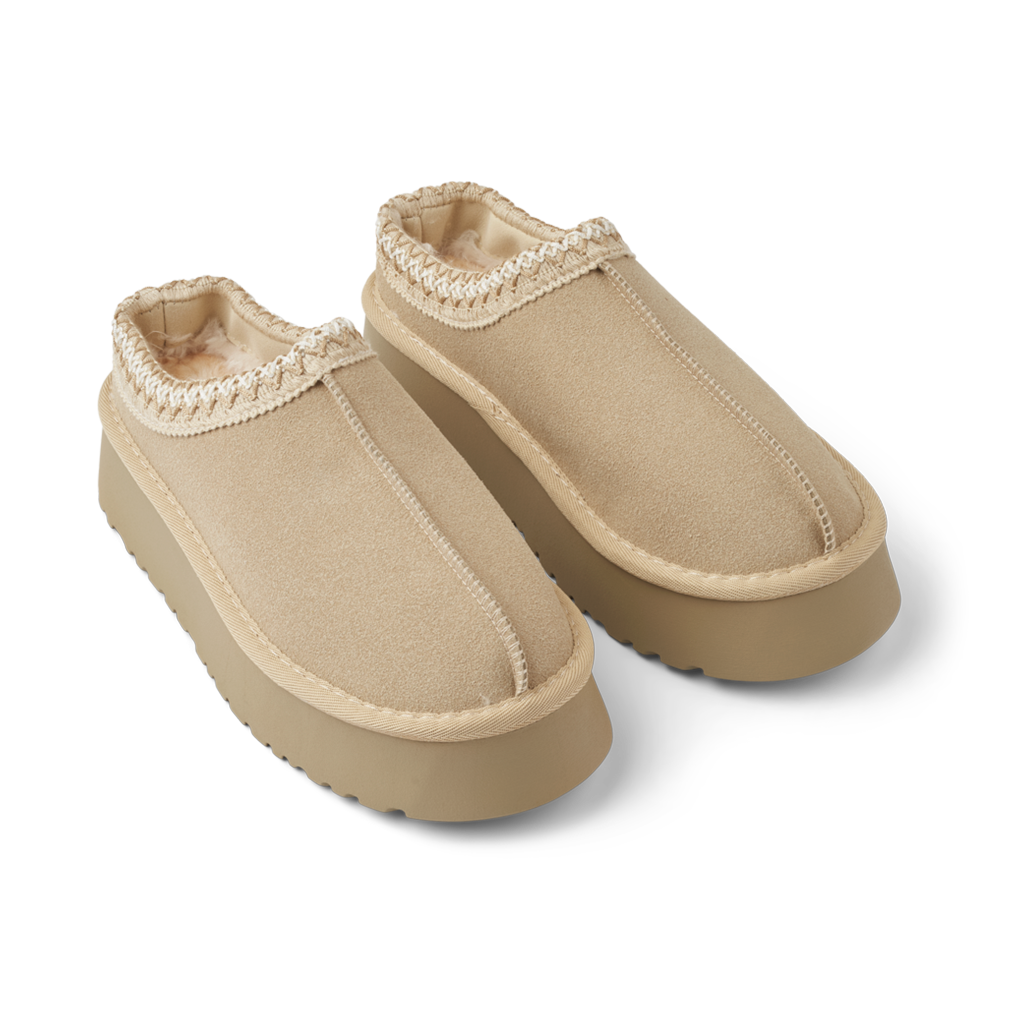 Slippers Heavy Fluffy chunky slippers - Sandfarvet – Missya