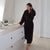 Cornflocker fleece robe på model