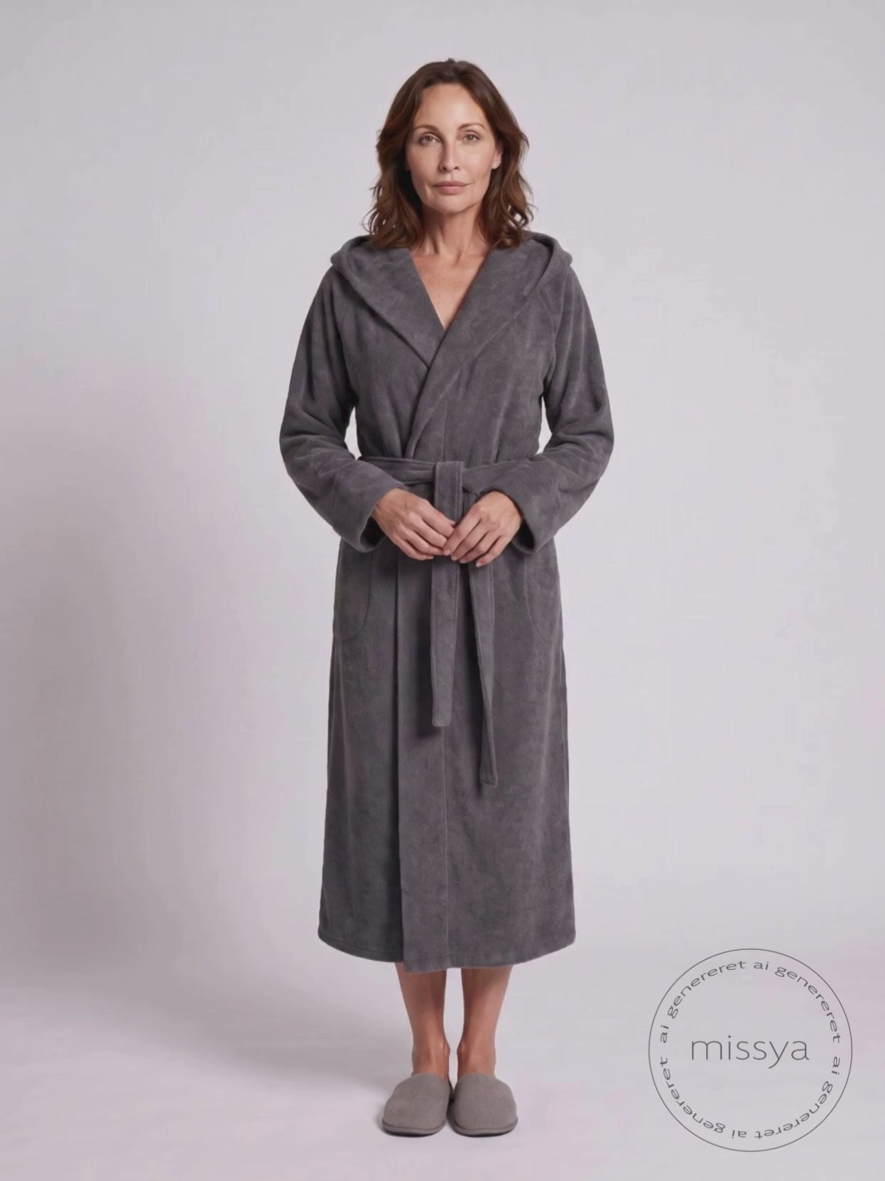 Fabiola robe  - Dark grey melange