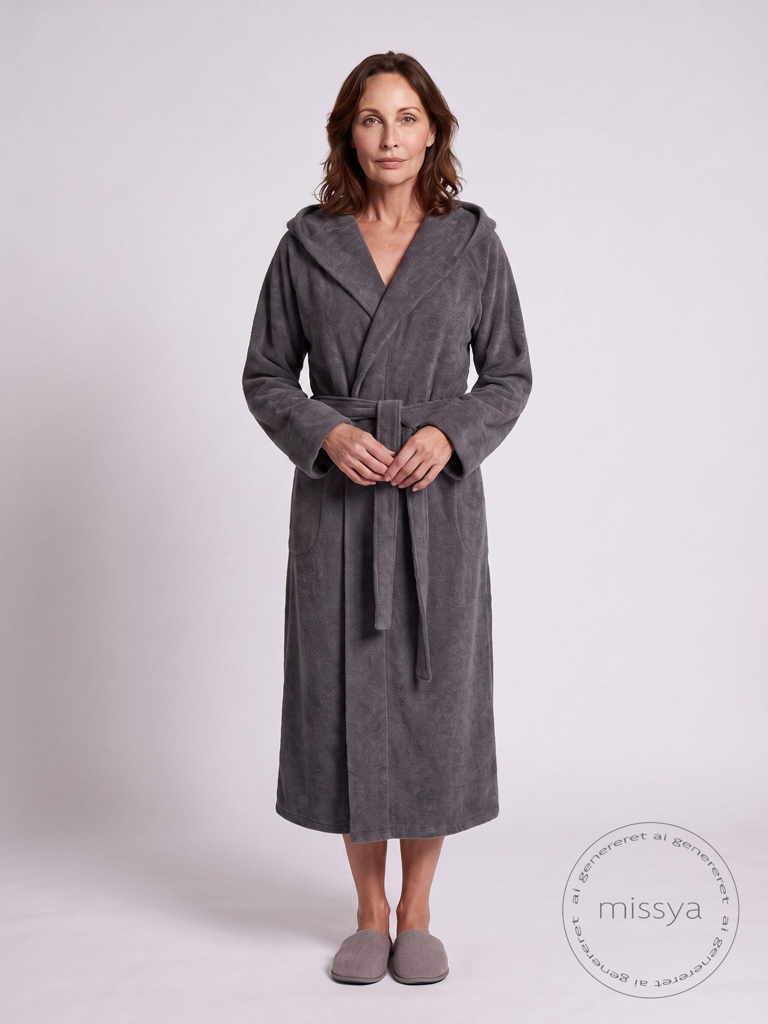 Fabiola robe  - Dark grey melange