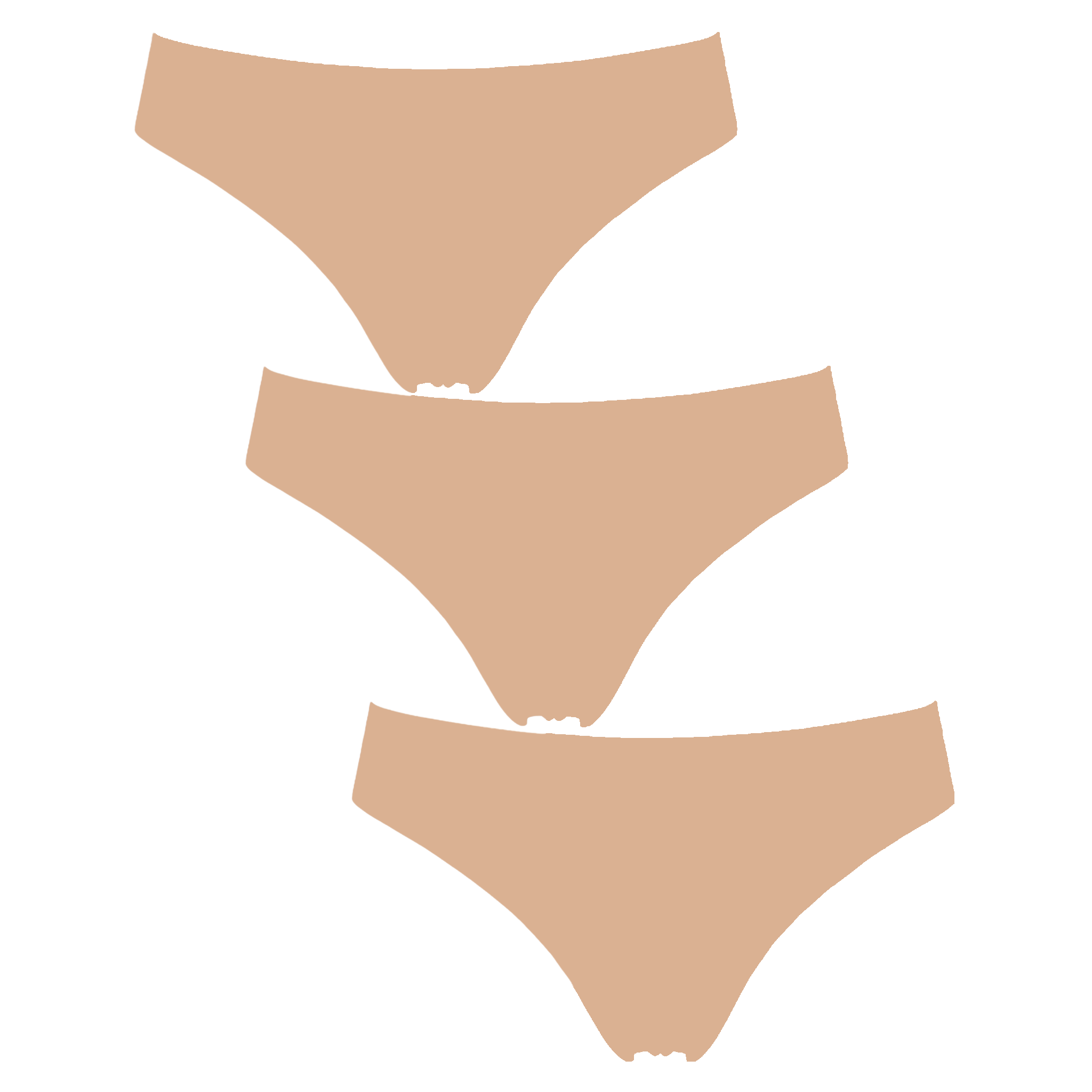 Seamless string 3-pack - Nude
