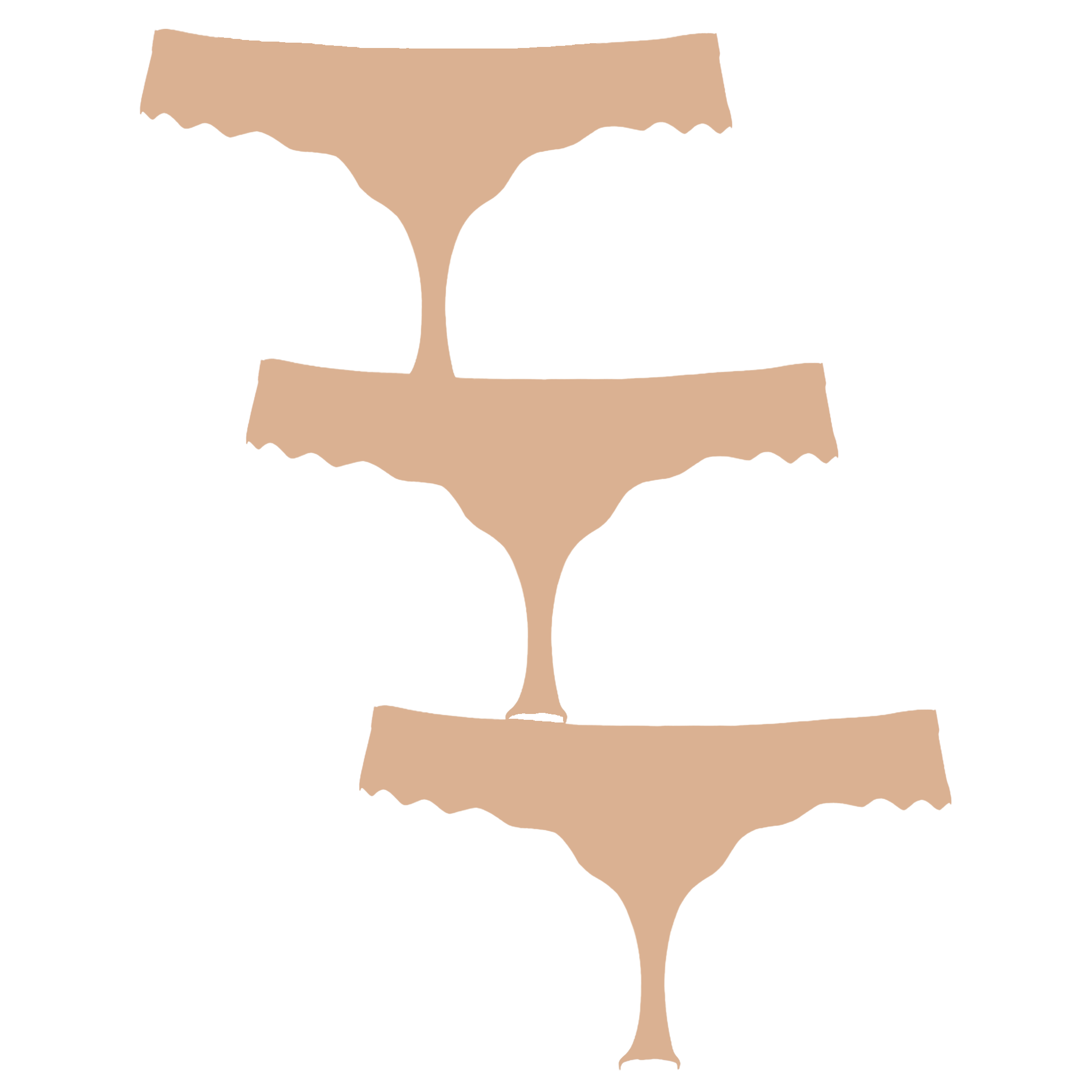 Seamless string 3-pack - Nude