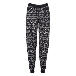 Strikbukser med vintermønster
